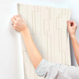 A-Street Prints 4198-27810 Anson Ivory Deco Detailing Wallpa