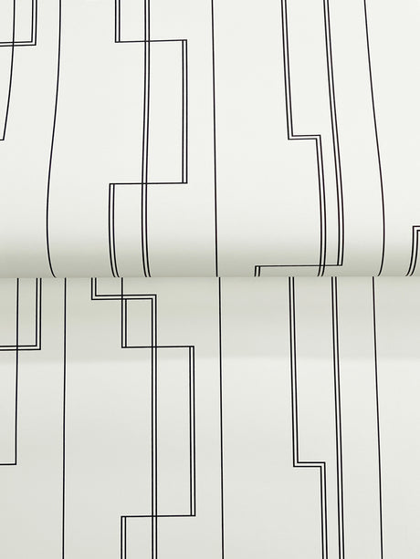 A-Street Prints 4198-27811 Anson Black Deco Detailing Wallpa