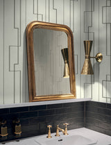 A-Street Prints 4198-27811 Anson Black Deco Detailing Wallpa