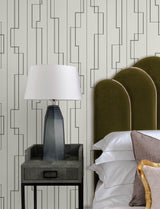 A-Street Prints 4198-27811 Anson Black Deco Detailing Wallpa