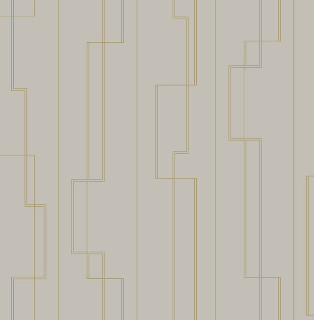 A-Street Prints 4198-27812 Anson Taupe Deco Detailing Wallpa