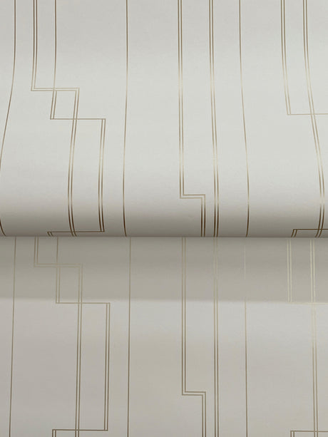 A-Street Prints 4198-27812 Anson Taupe Deco Detailing Wallpa