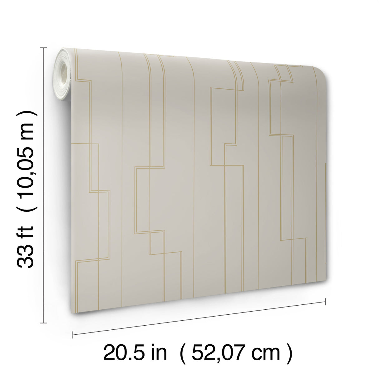 A-Street Prints 4198-27812 Anson Taupe Deco Detailing Wallpa