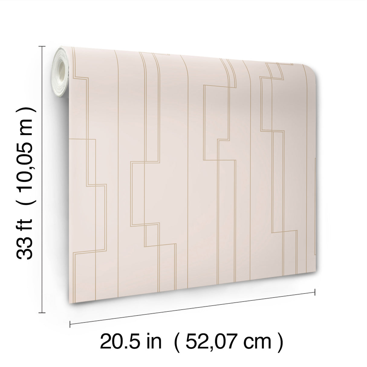 A-Street Prints 4198-27813 Anson Blush Deco Detailing Wallpa