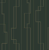 A-Street Prints 4198-27814 Anson Evergreen Deco Detailing Wa