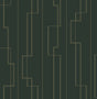 A-Street Prints 4198-27814 Anson Evergreen Deco Detailing Wa