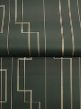A-Street Prints 4198-27814 Anson Evergreen Deco Detailing Wa