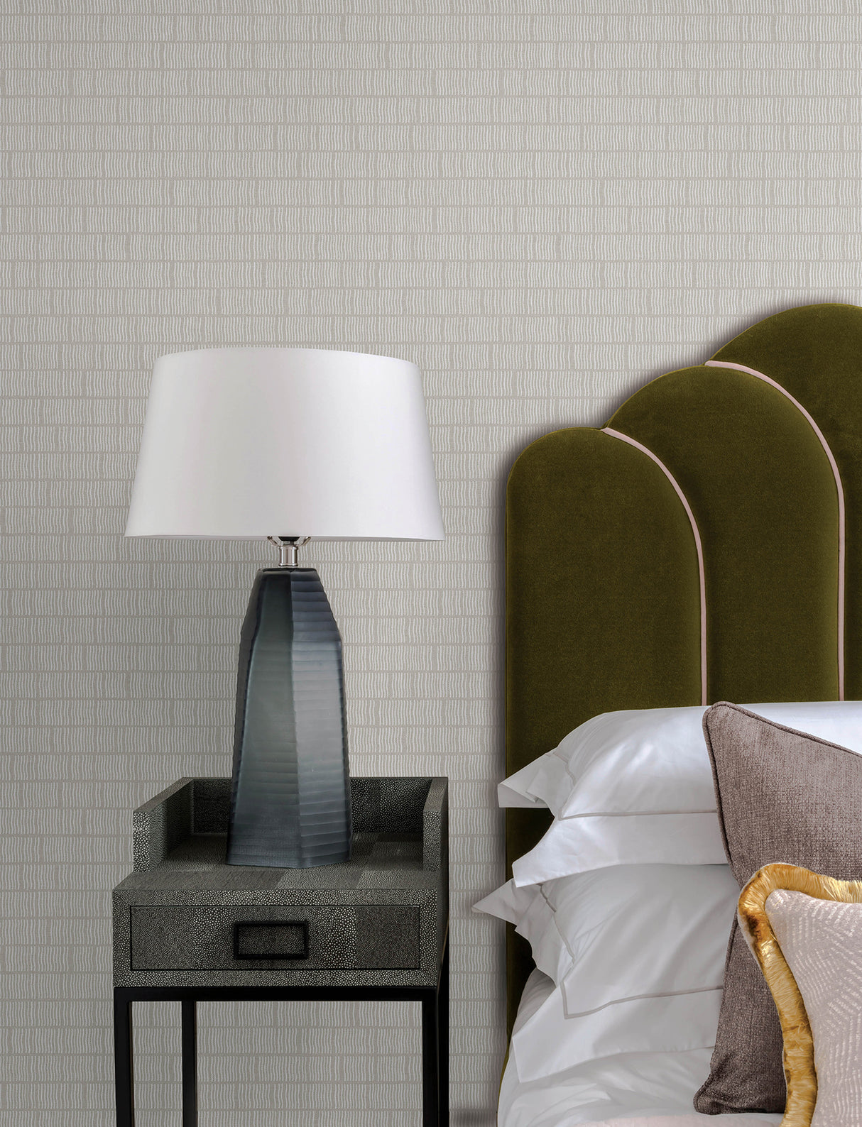 A-Street Prints 4198-27816 Collis Dove Squiggle Stripe Wallp