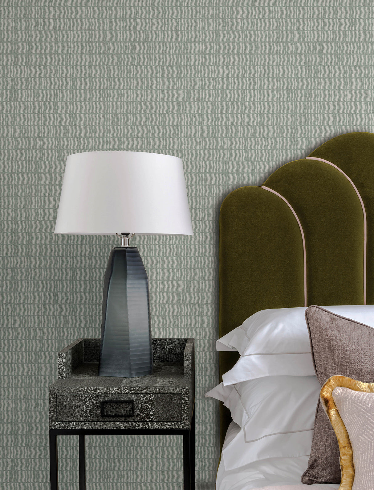 A-Street Prints 4198-27818 Collis Green Squiggle Stripe Wall