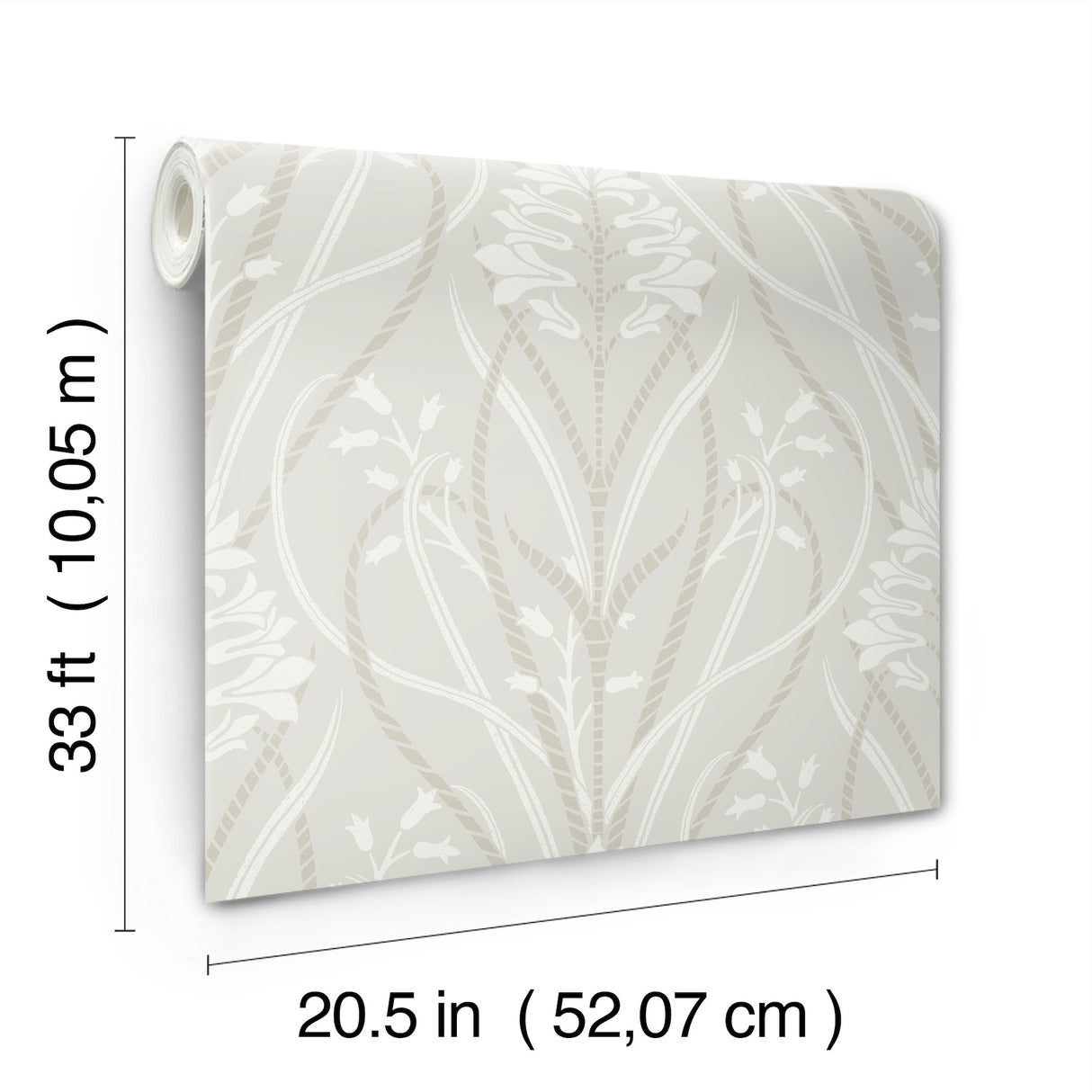 A-Street Prints 4198-27819 Rosalind Dove Iris Damask Wallpap