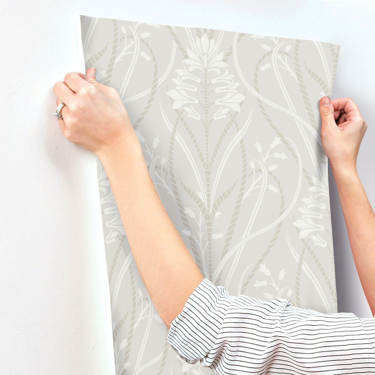 A-Street Prints 4198-27819 Rosalind Dove Iris Damask Wallpap