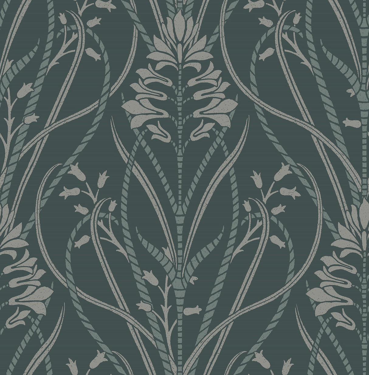 A-Street Prints 4198-27820 Rosalind Teal Iris Damask Wallpap