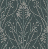 A-Street Prints 4198-27820 Rosalind Teal Iris Damask Wallpap