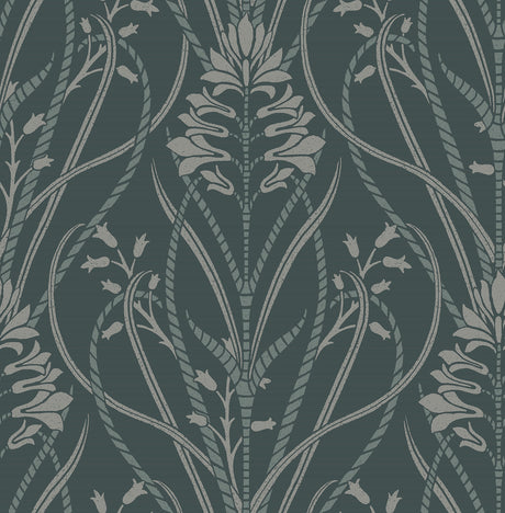 A-Street Prints 4198-27820 Rosalind Teal Iris Damask Wallpap