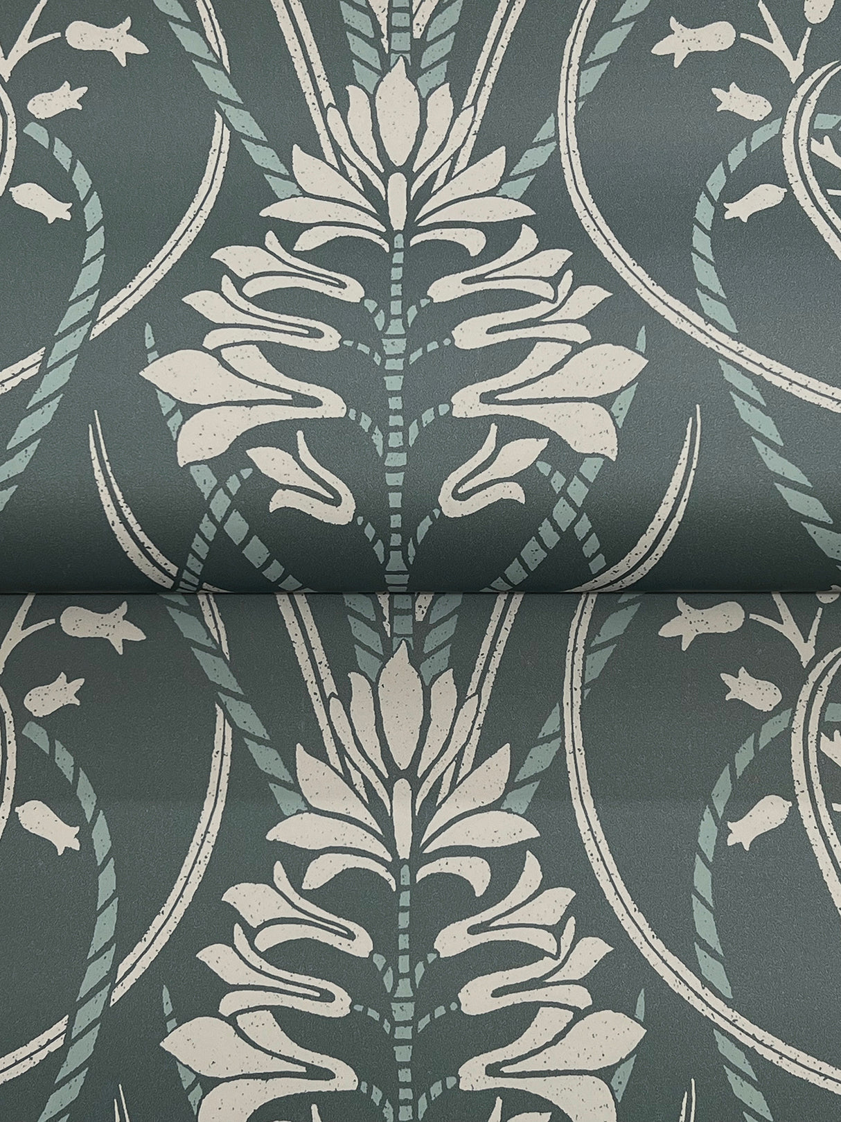 A-Street Prints 4198-27820 Rosalind Teal Iris Damask Wallpap