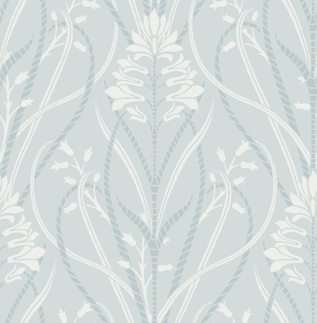 A-Street Prints 4198-27821 Rosalind Sky Blue Iris Damask Wal