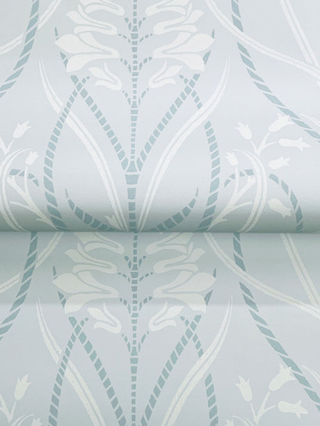 A-Street Prints 4198-27821 Rosalind Sky Blue Iris Damask Wal