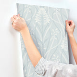 A-Street Prints 4198-27821 Rosalind Sky Blue Iris Damask Wal