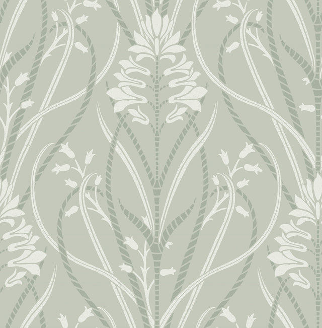 A-Street Prints 4198-27822 Rosalind Sage Iris Damask Wallpap