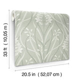A-Street Prints 4198-27822 Rosalind Sage Iris Damask Wallpap