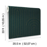 A-Street Prints 4198-27824 Declan Teal Textured Arches Wallp