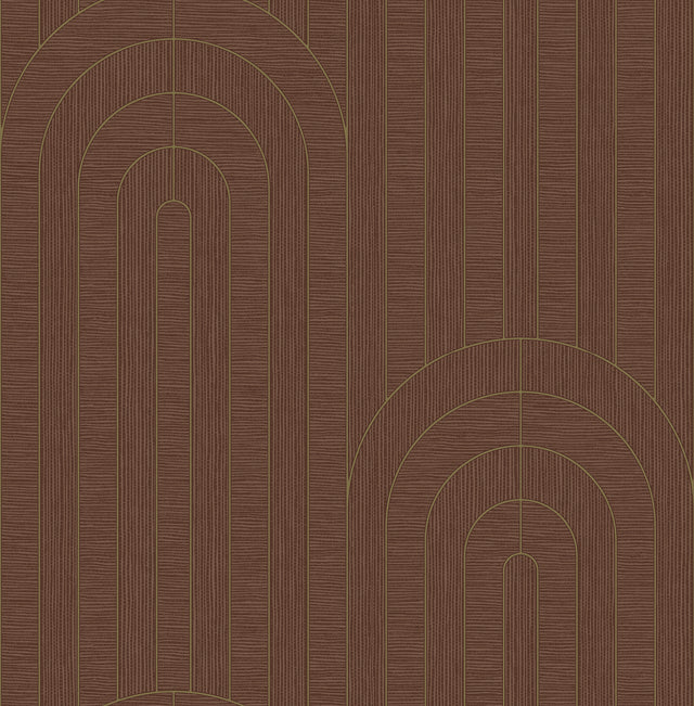 A-Street Prints 4198-27825 Declan Maroon Textured Arches Wal