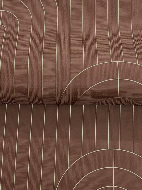 A-Street Prints 4198-27825 Declan Maroon Textured Arches Wal