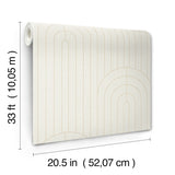 A-Street Prints 4198-27827 Declan Ivory Textured Arches Wall