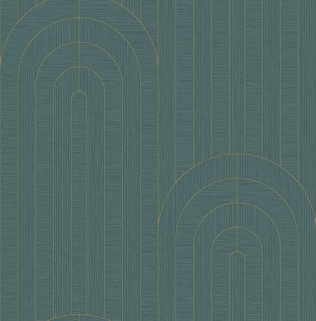 A-Street Prints 4198-27828 Declan Turquoise Textured Arches 