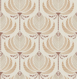 A-Street Prints 4198-27829 Ferrenby Apricot Floral Fan Wallp