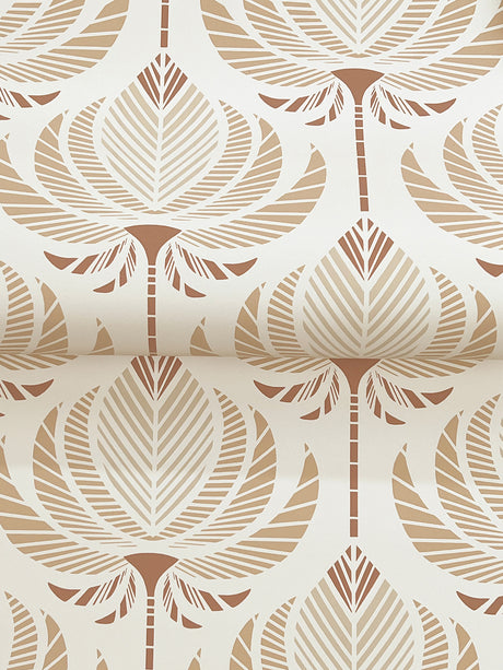 A-Street Prints 4198-27829 Ferrenby Apricot Floral Fan Wallp