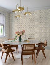A-Street Prints 4198-27829 Ferrenby Apricot Floral Fan Wallp