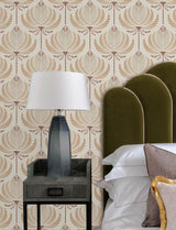 A-Street Prints 4198-27829 Ferrenby Apricot Floral Fan Wallp