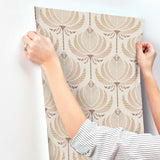 A-Street Prints 4198-27829 Ferrenby Apricot Floral Fan Wallp
