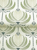 A-Street Prints 4198-27830 Ferrenby Green Floral Fan Wallpap