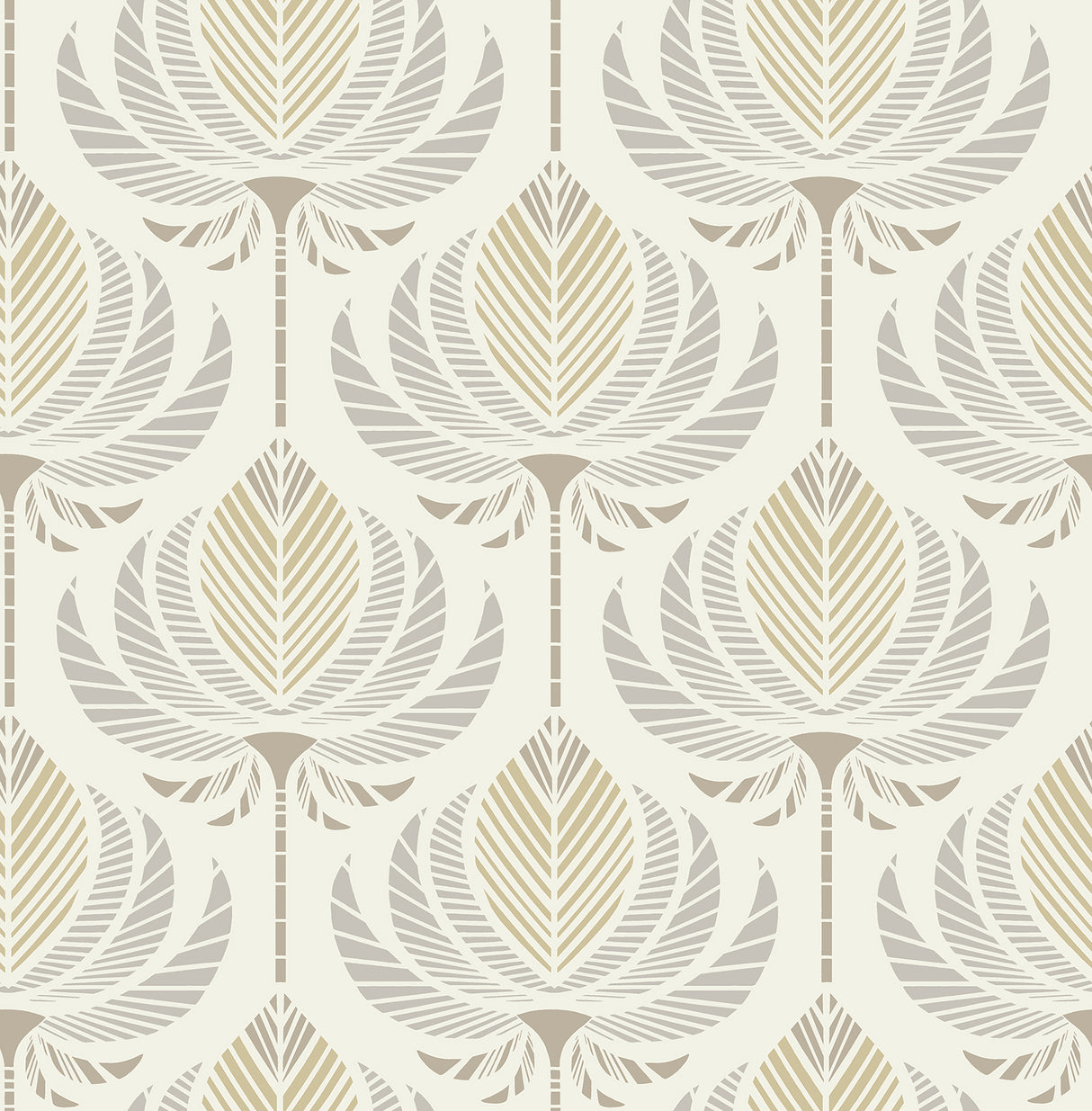 A-Street Prints 4198-27832 Ferrenby Metallic Floral Fan Wall