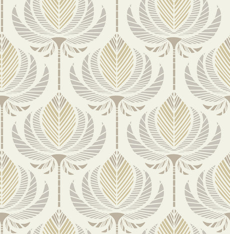 A-Street Prints 4198-27832 Ferrenby Metallic Floral Fan Wall