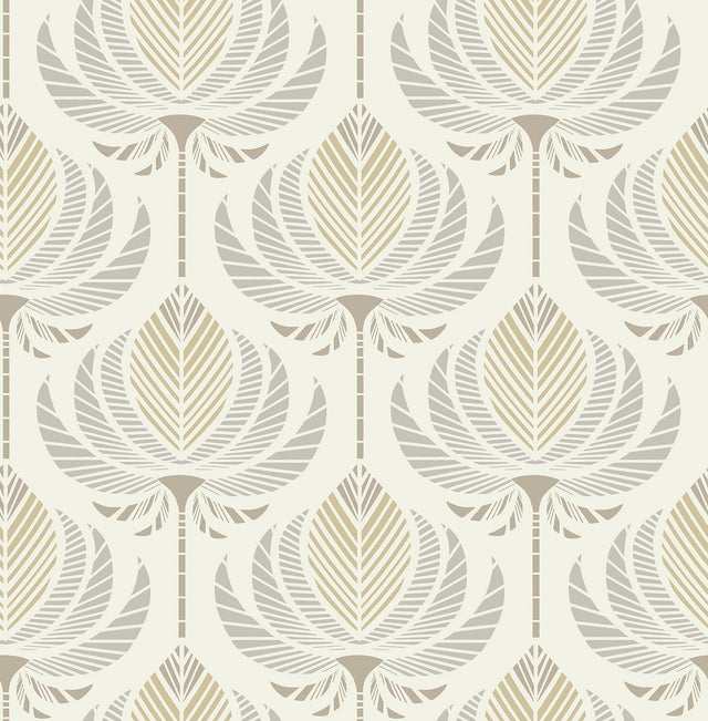 A-Street Prints 4198-27832 Ferrenby Metallic Floral Fan Wall