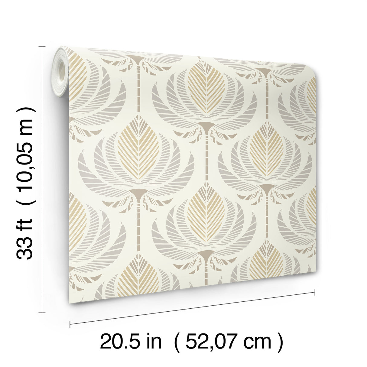 A-Street Prints 4198-27832 Ferrenby Metallic Floral Fan Wall
