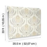 A-Street Prints 4198-27832 Ferrenby Metallic Floral Fan Wall