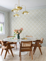 A-Street Prints 4198-27832 Ferrenby Metallic Floral Fan Wall