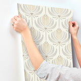 A-Street Prints 4198-27832 Ferrenby Metallic Floral Fan Wall