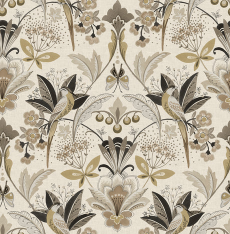 A-Street Prints 4198-27834 Bernadette Black Garden Wildernes