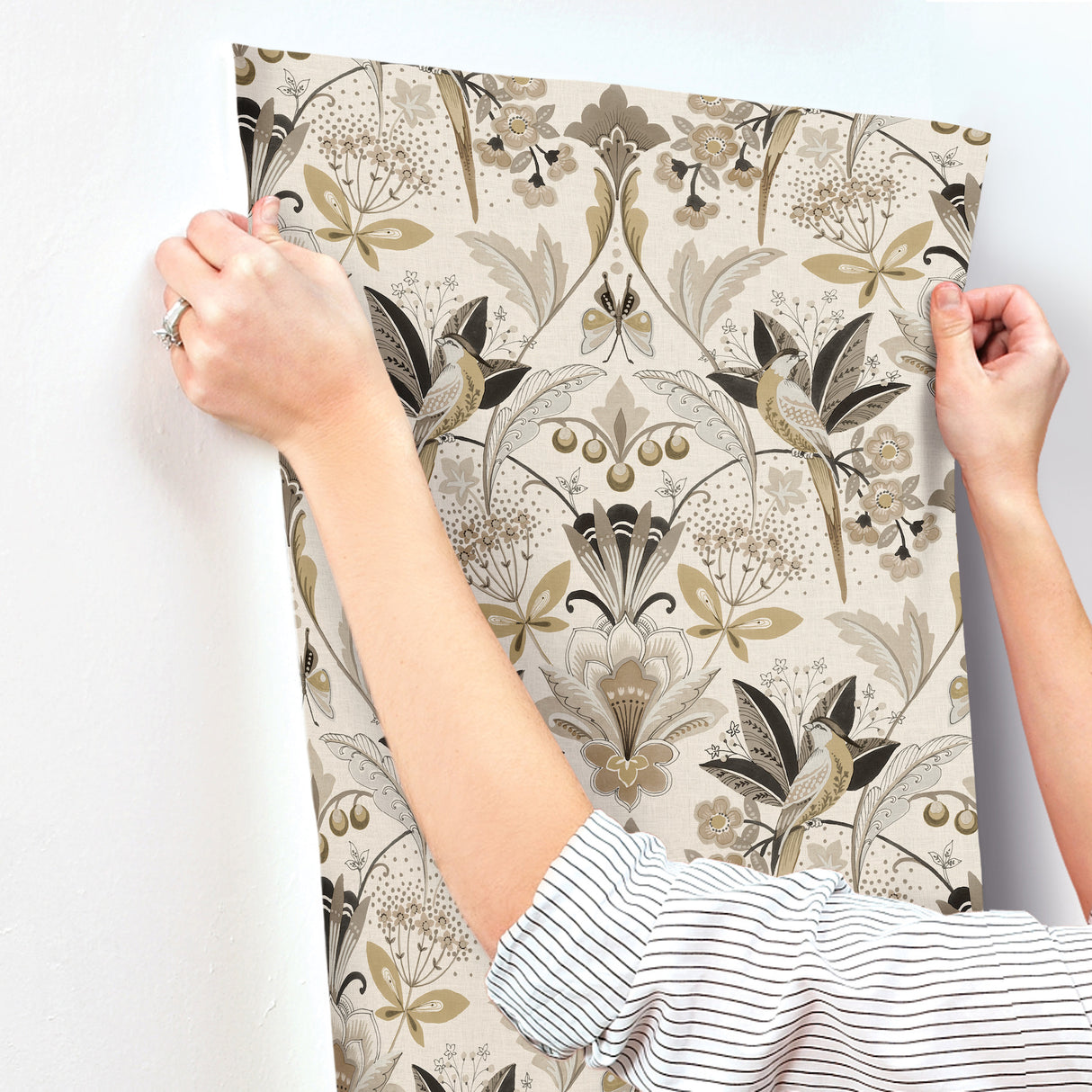 A-Street Prints 4198-27834 Bernadette Black Garden Wildernes