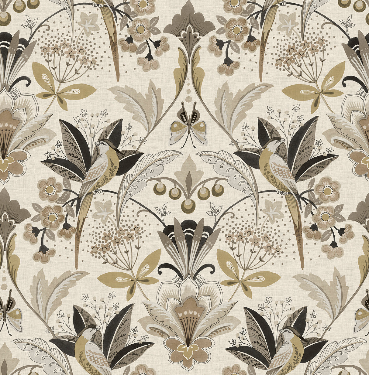 A-Street Prints 4198-27834 Bernadette Black Garden Wildernes