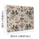 A-Street Prints 4198-27836 Bernadette Merlot Garden Wilderne