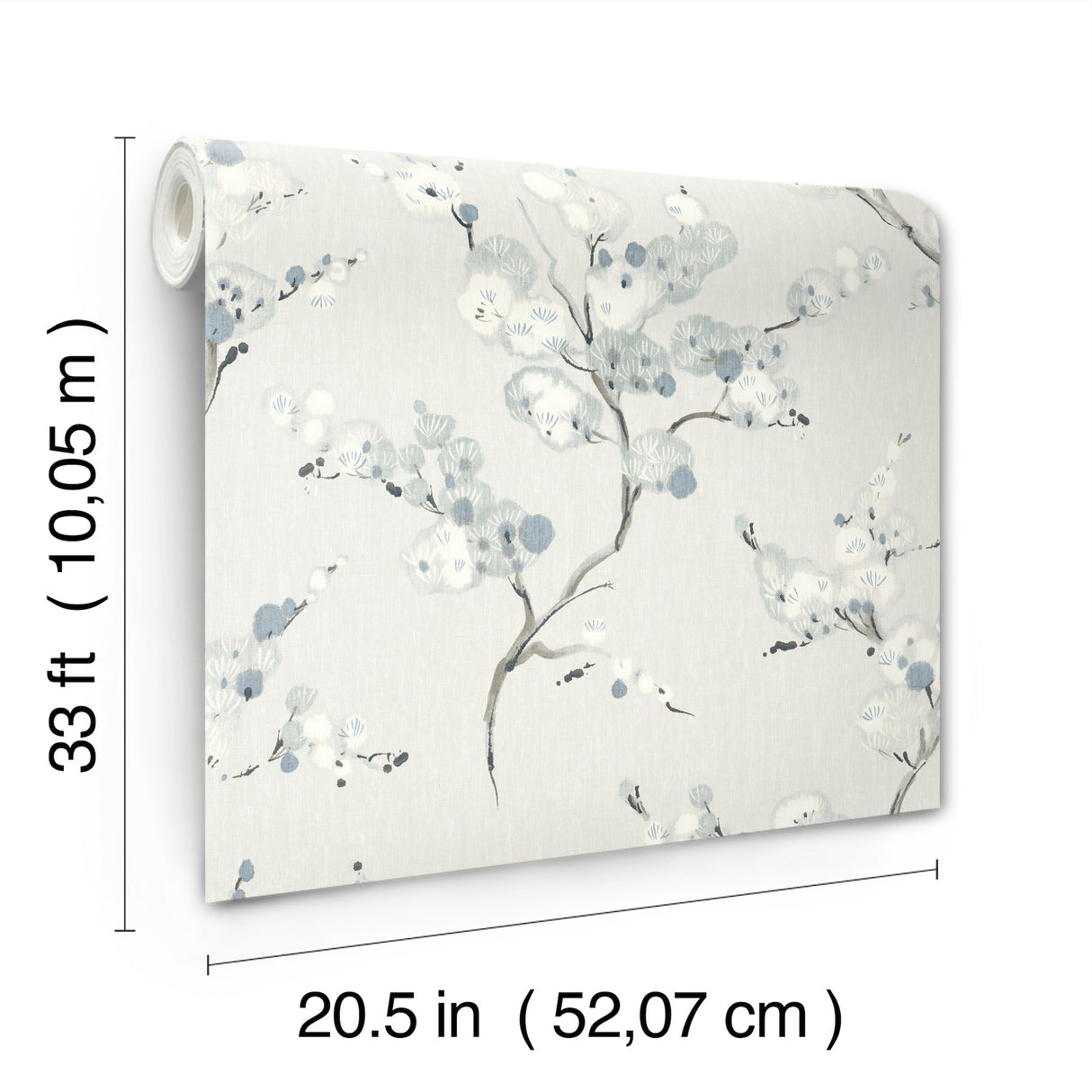 A-Street Prints 4198-27844 Bliss Sky Blue Blossom Wallpaper