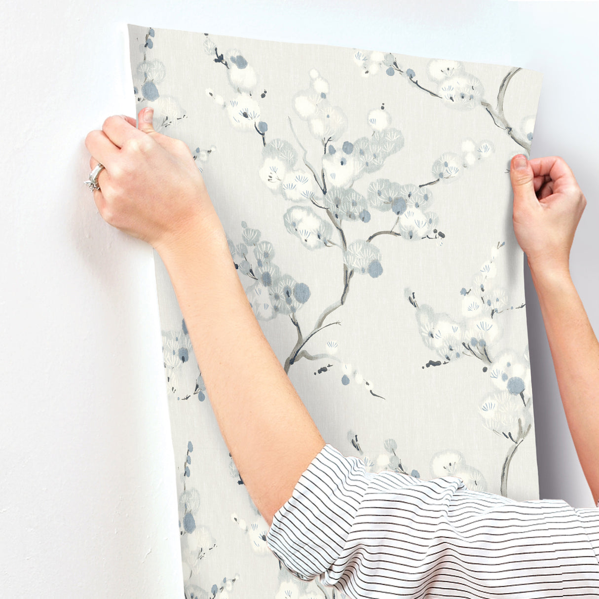 A-Street Prints 4198-27844 Bliss Sky Blue Blossom Wallpaper