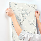 A-Street Prints 4198-27844 Bliss Sky Blue Blossom Wallpaper