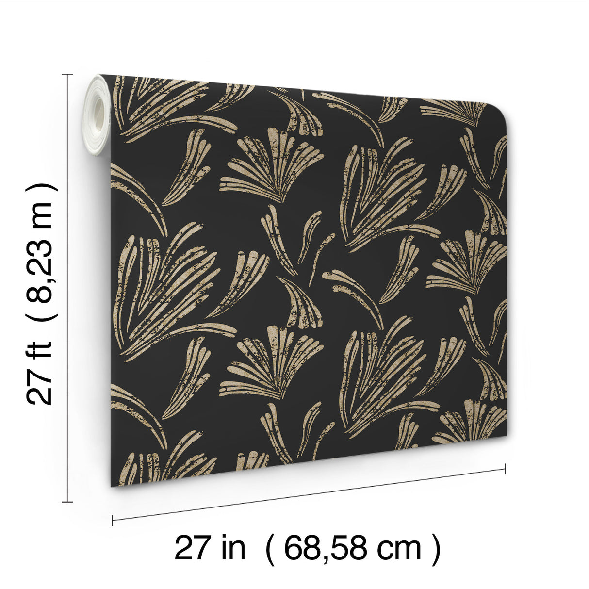 A-Street Prints 4198-83473 Ermine Black Abstract Wallpaper
